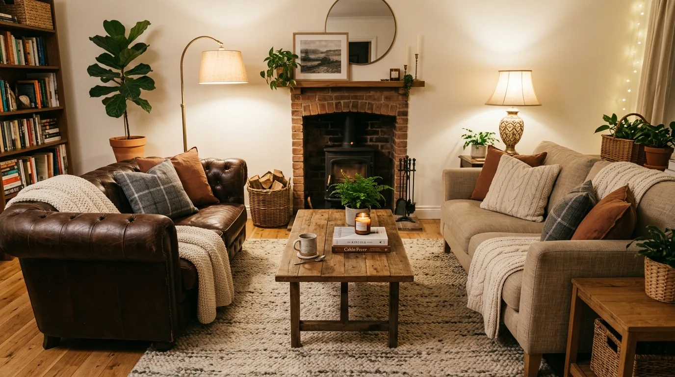 Face sofas for a classic conversational setup